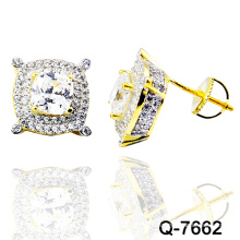Novo design 925 jóias de moda prata micro pave ear studs (q-7662)